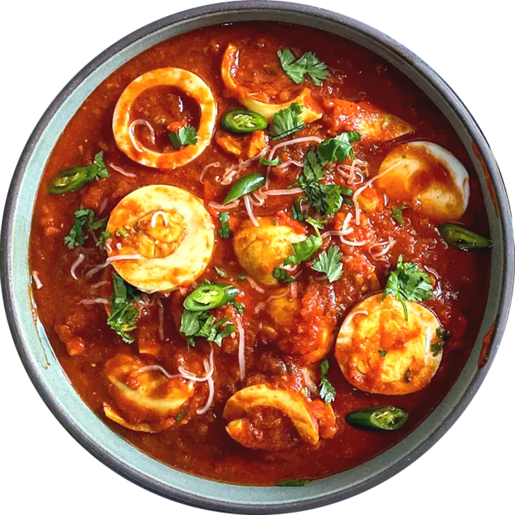 Egg Curry or Bujji